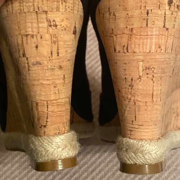 LIKE NEW Arturo Chiang Ralin Peep Toe Cork Wedge Shoes (Sz. 8M/38) $129 - Picture 10 of 16